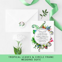 Bold Bright Tropical Wreath Wedding