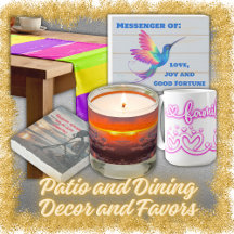Patio and Dining Decor, Favors & Birthdays