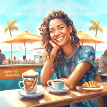 Girl with coffee break