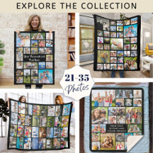 Multi-Use 21-35 Photo Collage Blankets