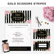 Matching items: Gold Scissors Watercolor Stripes