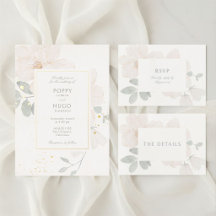 POPPY | Ivory Cream Watercolor Floral Wedding 
