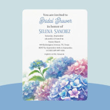 Hydrangea Blue Floral Bridal shower