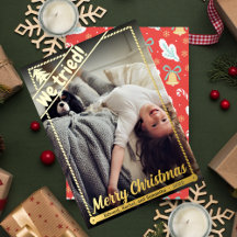 We Tried   Funny Christmas Foil Photo Cards 2022