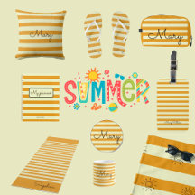 Sunny Stripes Personalized Collection