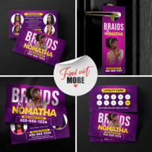 Vibrant Purple Braids & Wigs Hair Braiding Salon