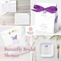 Butterfly Bridal Shower Minimalist Elegant