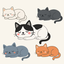 Sleepy Cat Stickers