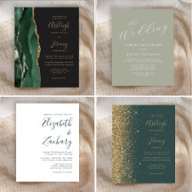 Green Budget Wedding Invitations