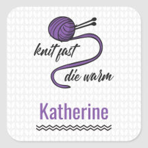 Purple Knit Fast, Die Warm