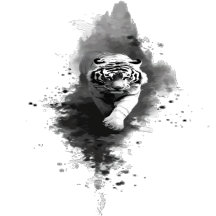 Tiger Ink Wash Dark Art Collection