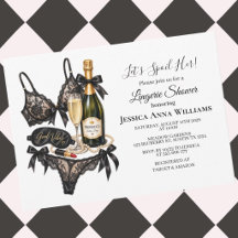 Black Lace Lingerie Bridal shower