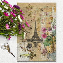 Vintage French Decoupage Tissue Paper