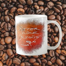 Jitter Juice Junkie - coffee lover art gift.