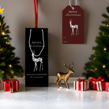 Watercolor Modern Crystal Reindeer