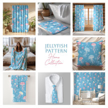 Pastel colors jellyfish pattern