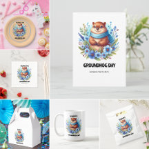 Over Rated? Watercolor Celebrating Groundhog Day 