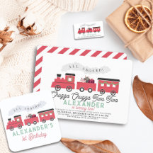 Christmas Holiday Steam Train Kid's Birthday