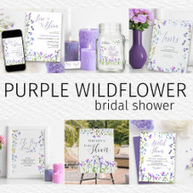 Purple Wildflower Bridal Shower