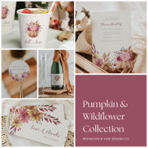 Autumn Pumpkin & Fall Wildflowers