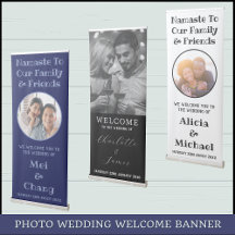Couple Photo Wedding Welcome Signs And Banners