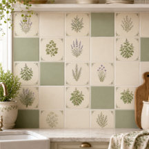 Vintage Herb Tile Garden