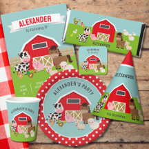 CUTE FARM ANIMALS AND BARN