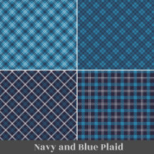 Navy And Blue Plaid Checkered Tartan Home Decor