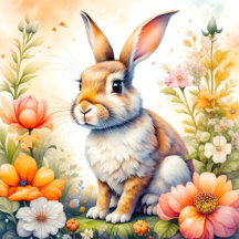 Cute Vintage Easter Bunny Rabbit 