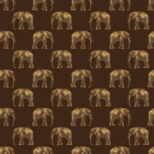 Gold & Blue Elephants, Giraffe Peacock 