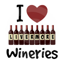 I Love Livermore Wineries Heart and Wine Bottles