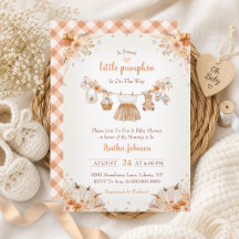 Sweet Little Pumpkin Orange & Cream Baby Shower