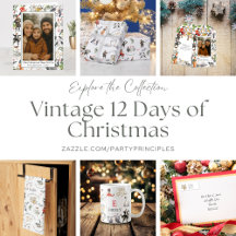 12 Days of Christmas Vintage Watercolor