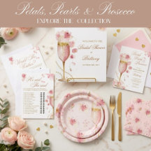 Petals Pearls & Prosecco Pink Floral Bridal Shower