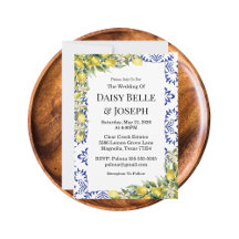 Mediterranean Lemons Blue Mosaic Tile Collection