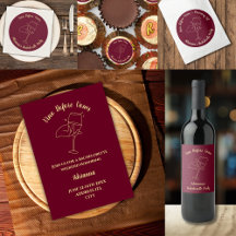 Vino Before Vows Wine Burgundy Golden Bachelorette