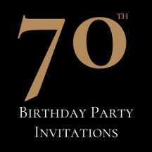 70th Birthday Party Invitation Designs