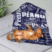  Pet Repeating Name Pattern Personalized Blankets