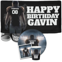 Personalized Football Birthday Party Supplies