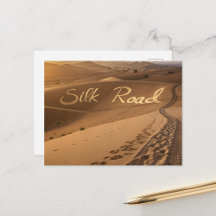 Silk Road Sunset Desert Illustration