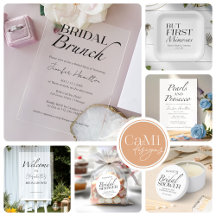Modern Black & White Bridal Shower Collection