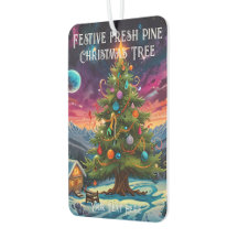 Festive holiday car air freshener