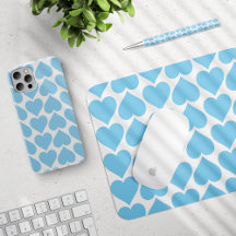 Blue Hearts Pattern, Romantic, Love Collection