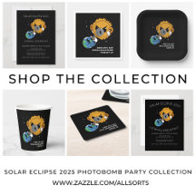 Solar Eclipse 2025 Fun Photobomb Party Collection