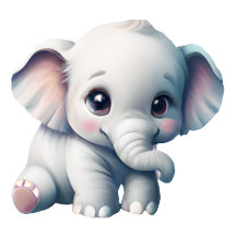 Cute Adorable Kawaii Baby Elephant