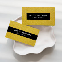 Gold Glitter Business Cards Collection