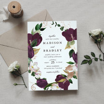 Dark Plum Floral