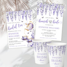 Lavender floral wedding, bridal shower and more