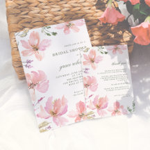 Modern Spring Watercolor Floral Bridal Shower