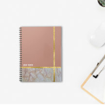 rose gold marble notebooks